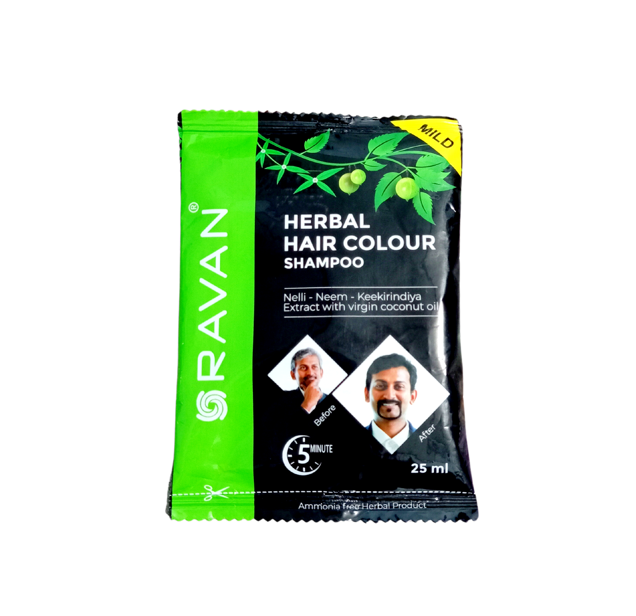 Ravan Herbal Hair Colour Shampoo - 25ml