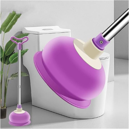 High-Pressure Vacuum Toilet Plunger – Powerful Clog Remover for Toilets & Drains