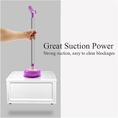 High-Pressure Vacuum Toilet Plunger – Powerful Clog Remover for Toilets & Drains