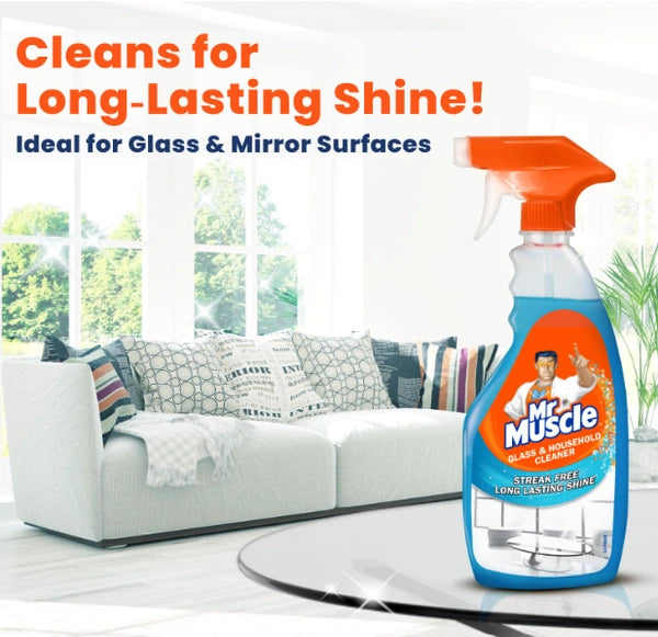 Mr Muscle Glass & Household Cleaner Streak Free Long Lasting Shine