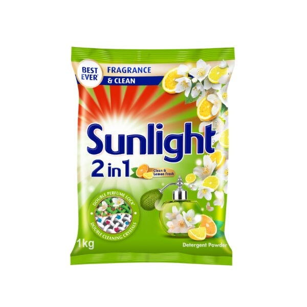 Sunlight 2 in 1 Detergent Powder - 1kg