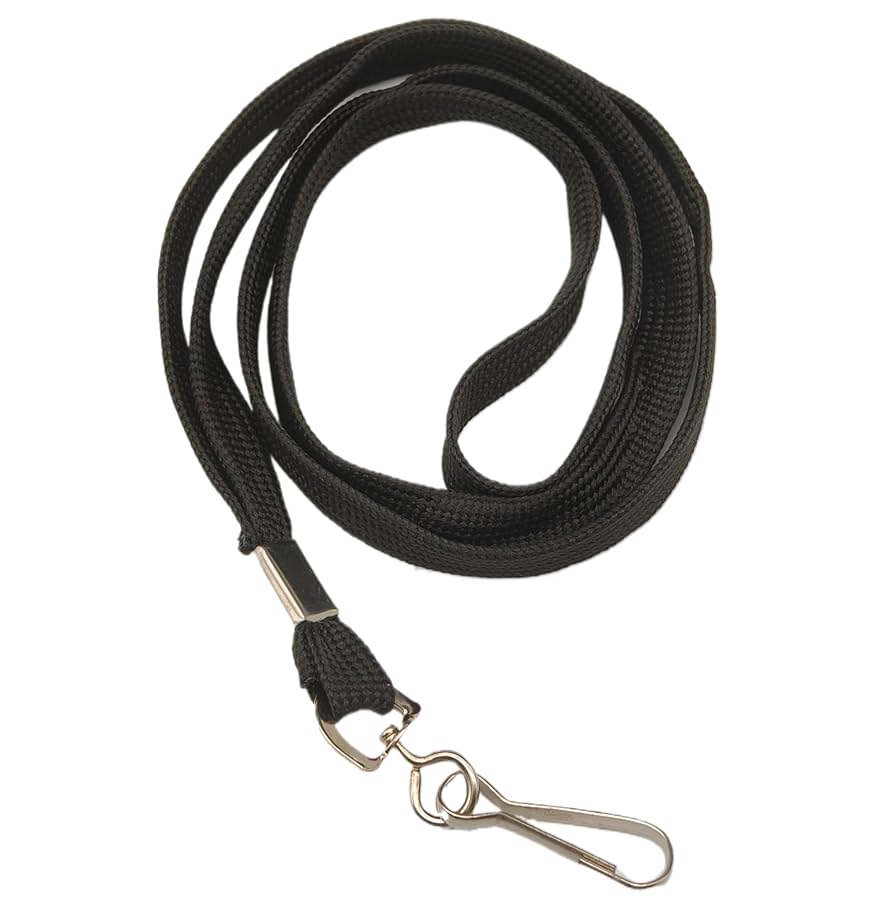 Premium Flat Lanyards with Metal Swivel J Hook
