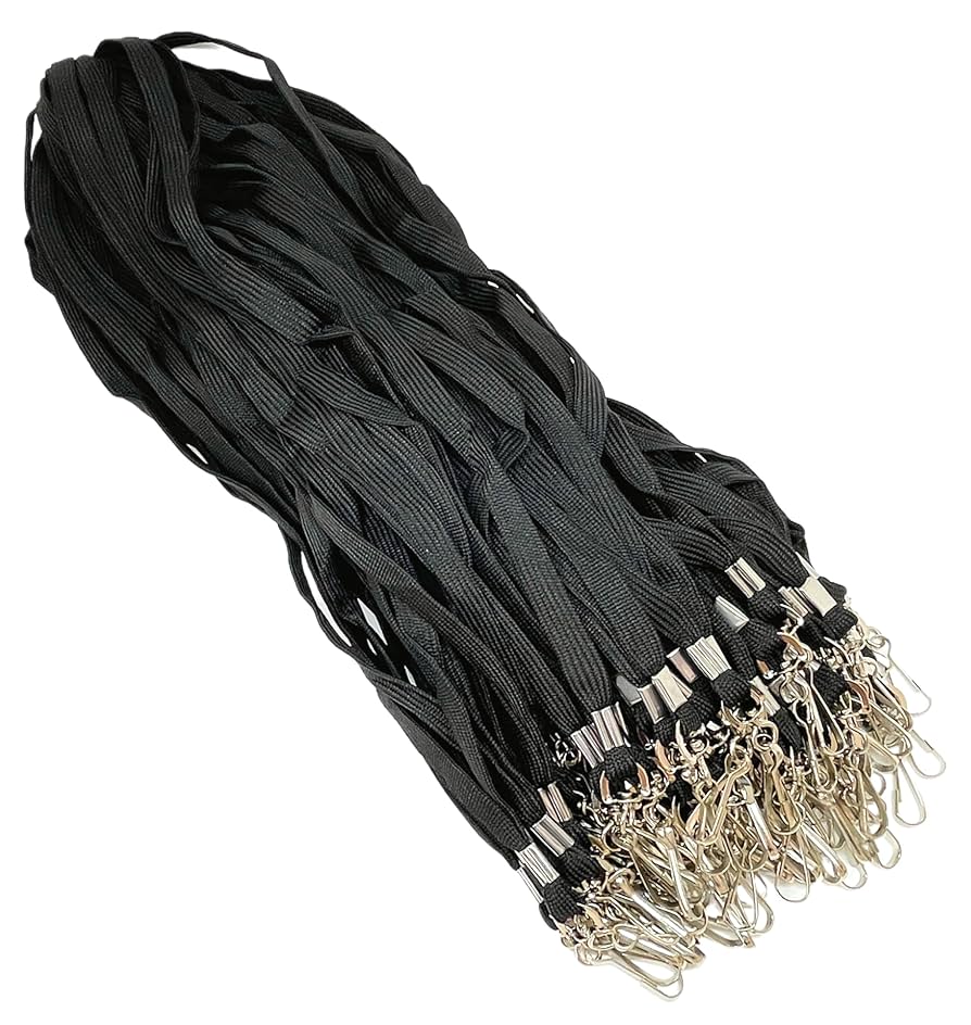 Premium Flat Lanyards with Metal Swivel J Hook