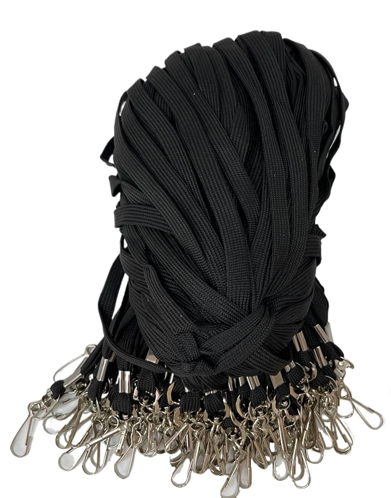 Premium Flat Lanyards with Metal Swivel J Hook