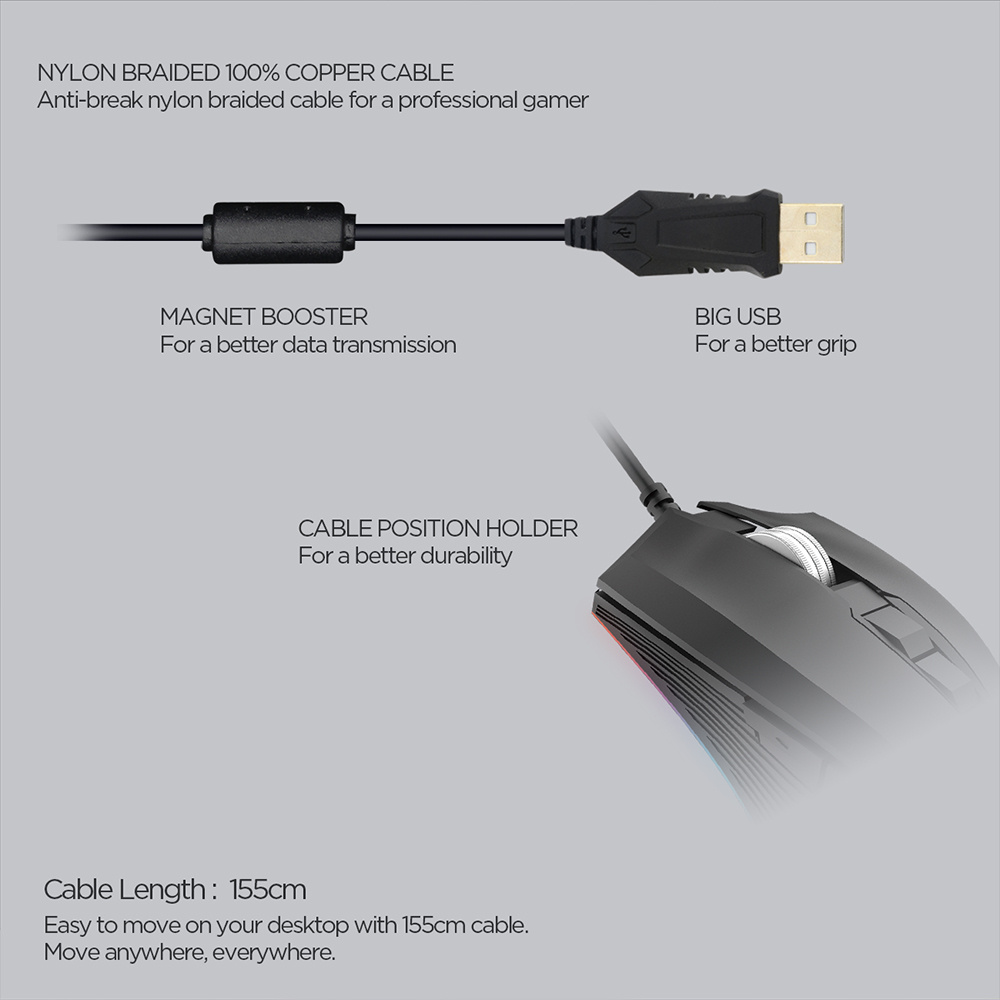 Fantech X14S Ranger Macro RGB Gaming Mouse X14S [3M]