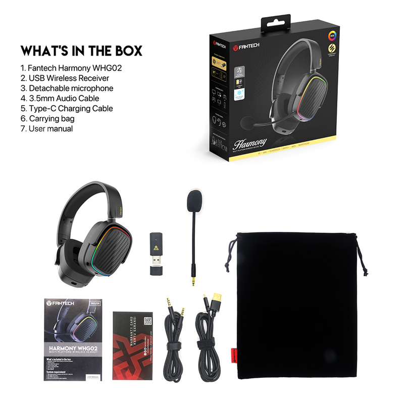 Fantech WHG02 Harmony Wireless Headset [3M]