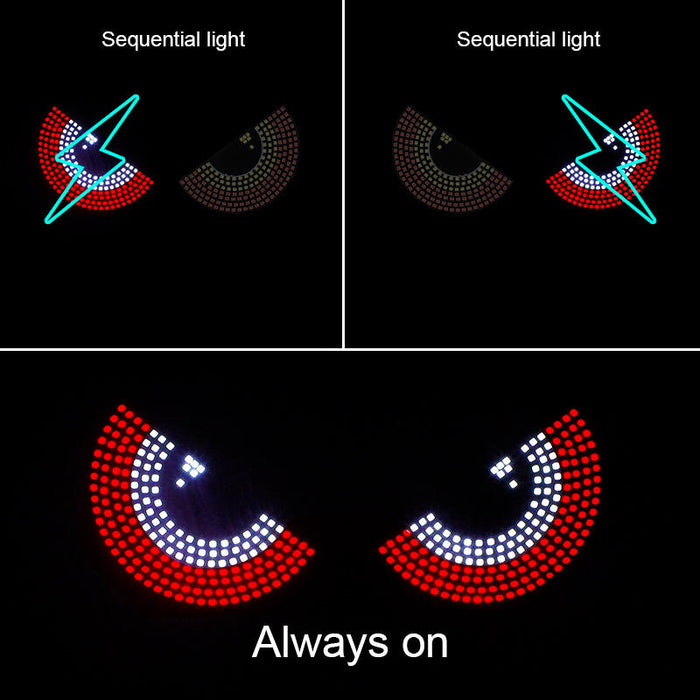 2X Devil's Eye LED Light Car Eye Light Truck Dynamic LED Light for Car Window