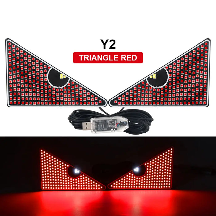2X Devil's Eye LED Light Car Eye Light Truck Dynamic LED Light for Car Window