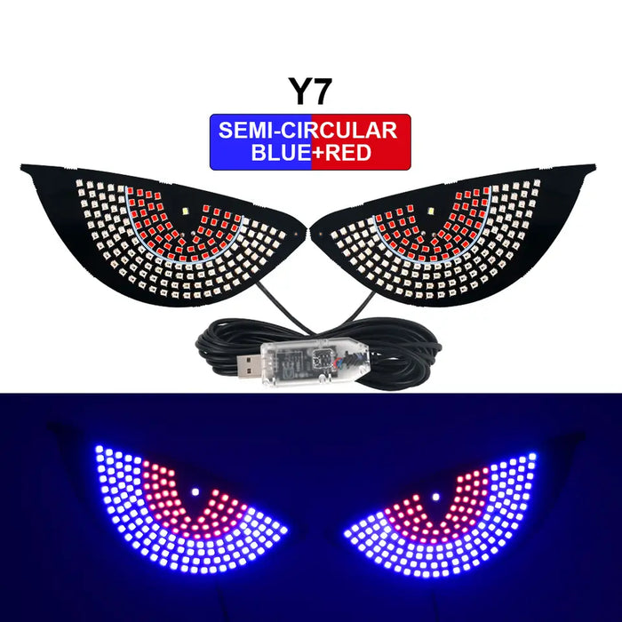 2X Devil's Eye LED Light Car Eye Light Truck Dynamic LED Light for Car Window