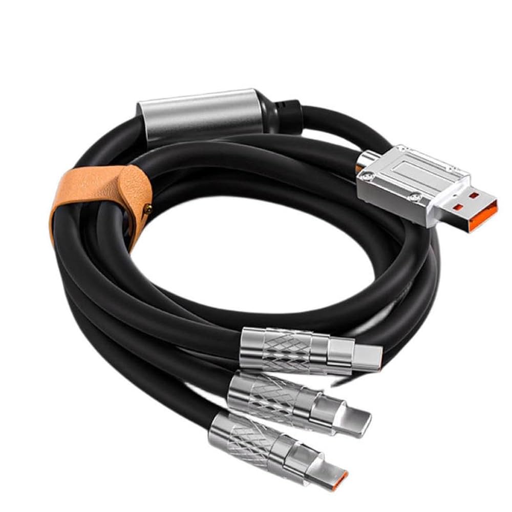 ZINC ALLOY 3-in-1 Fast Charging Data Cable 120W