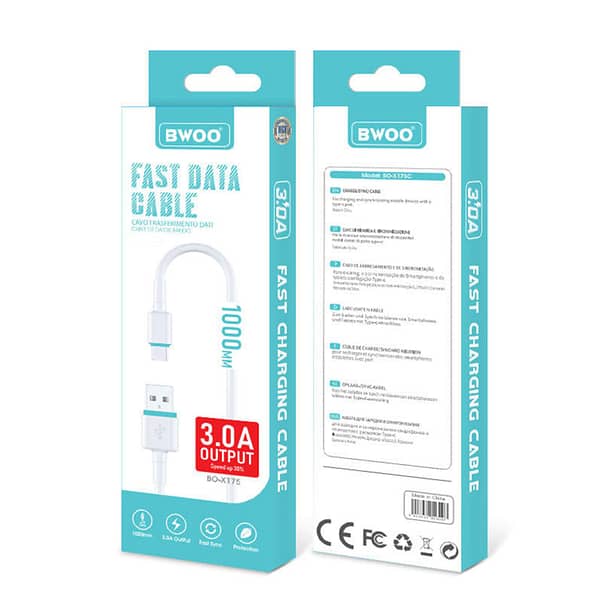 Type C::Genuine USB Fast Charge 3A Data Sync Cable