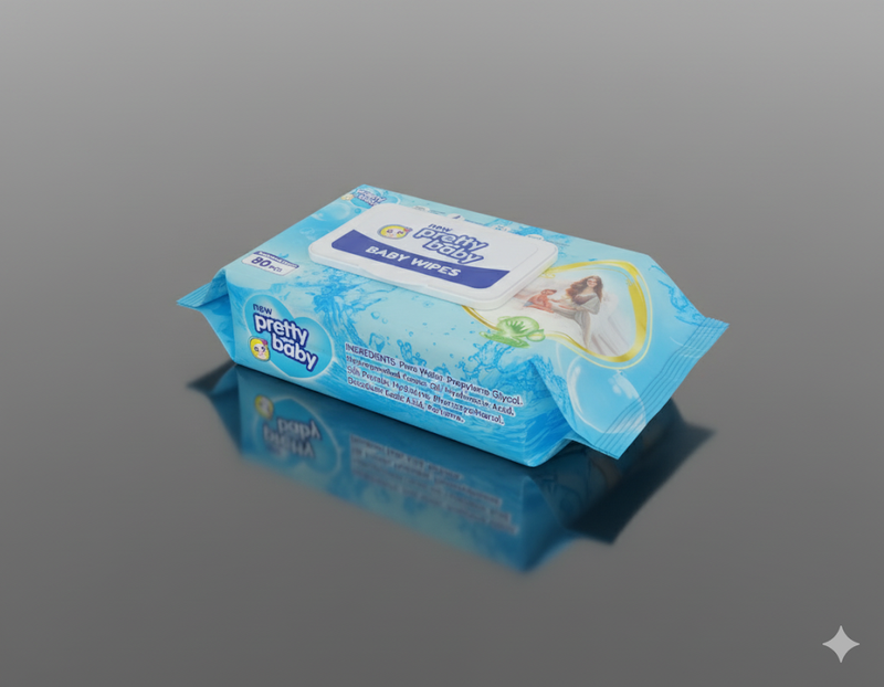 Pretty Baby Wet Wipes - (80 Wipes)