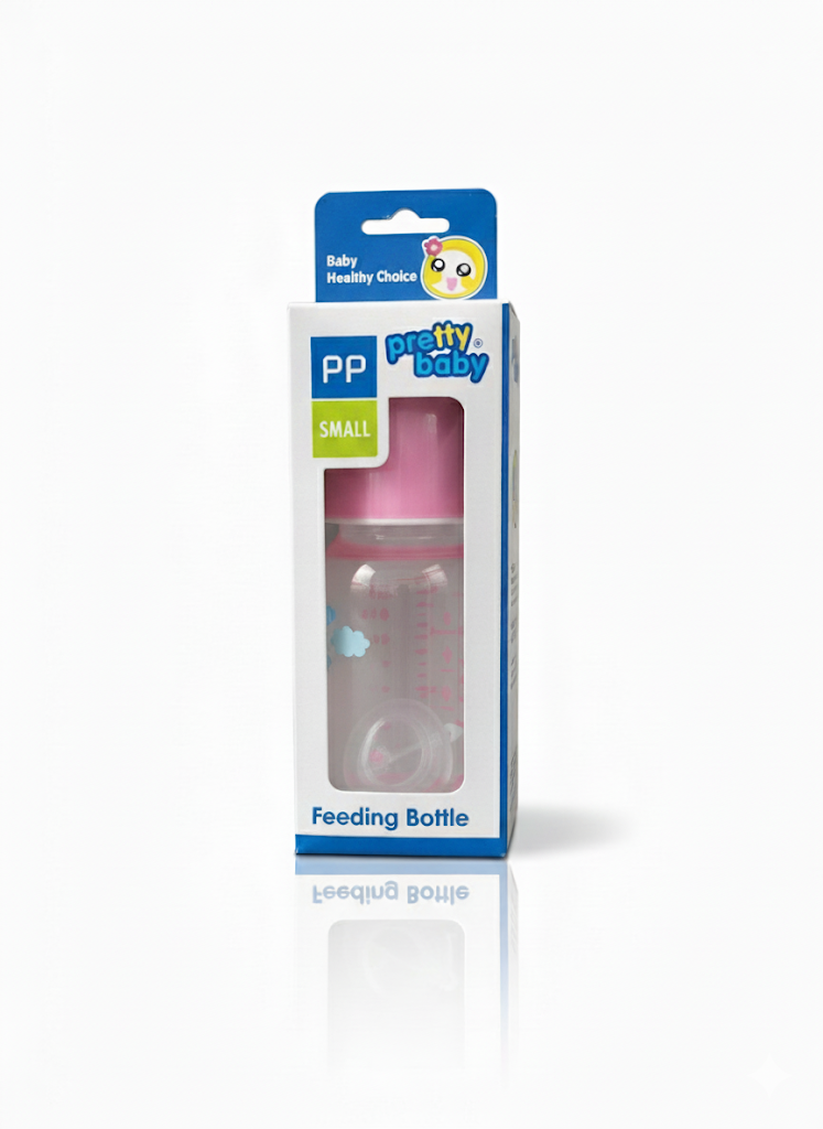 வெளிப்புற கைப்பிடி இல்லாத அழகான குழந்தை பால் பாட்டில்