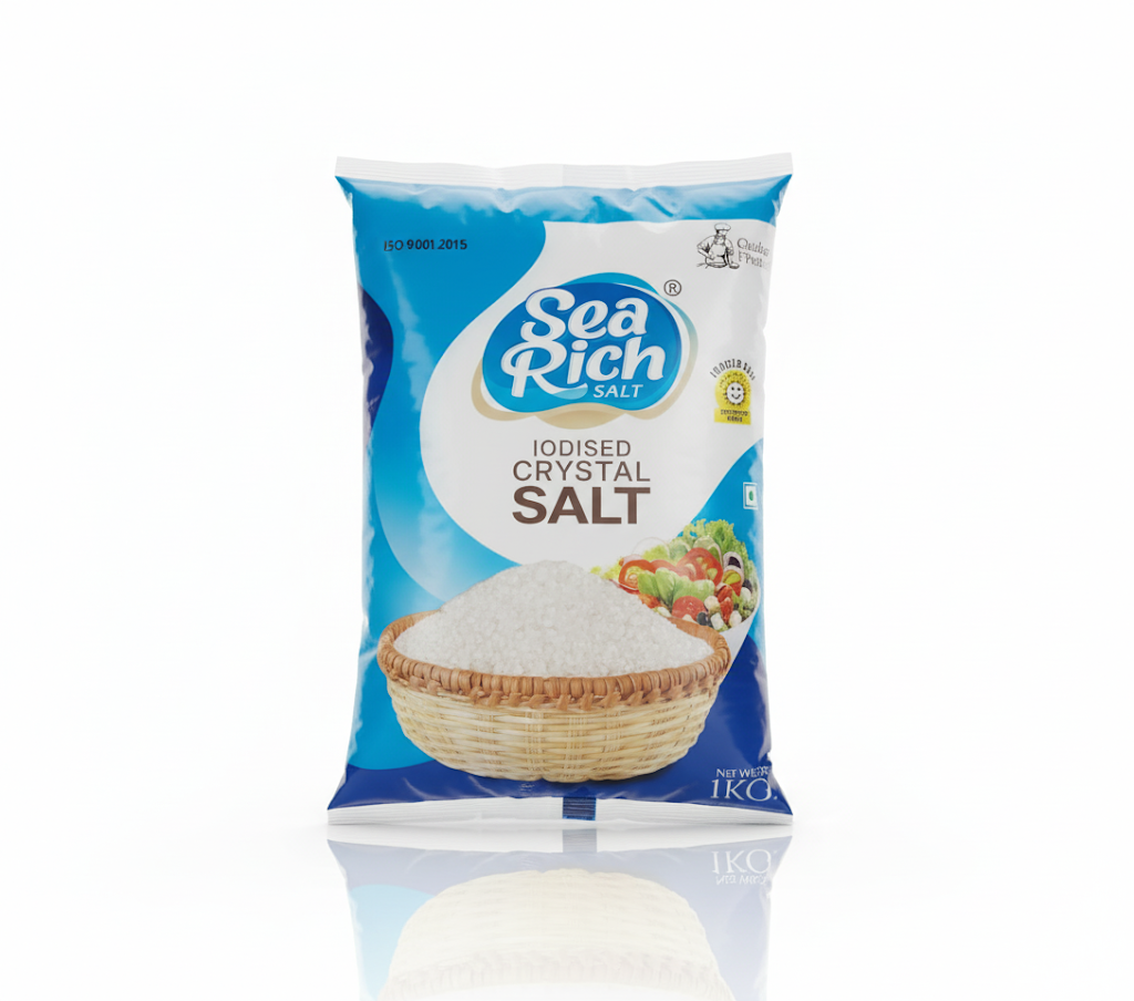 Sea Rich Iodised Crystal Salt - 1kg (Rock Salt)