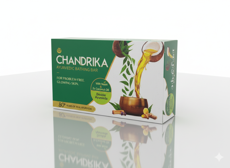 Chandrika Ayurvedic Bathing Bar Soap with Neem & 2x Coconut Oil