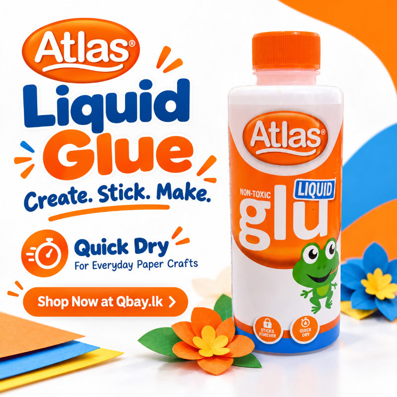 Atlas Liquid Glue – 350ml | Quick Dry Craft Adhesive for School & Creative Projects
