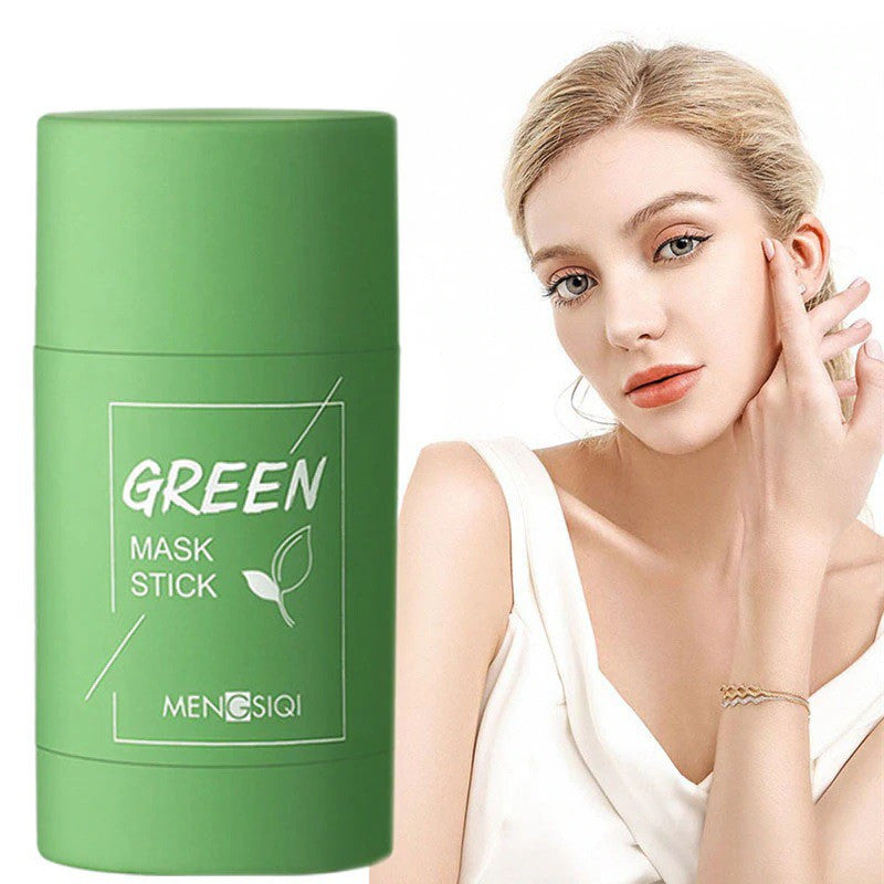 Mengsiqi Green Mask Stick – Green Tea Oil Control Cleansing Solid Mask - 40g