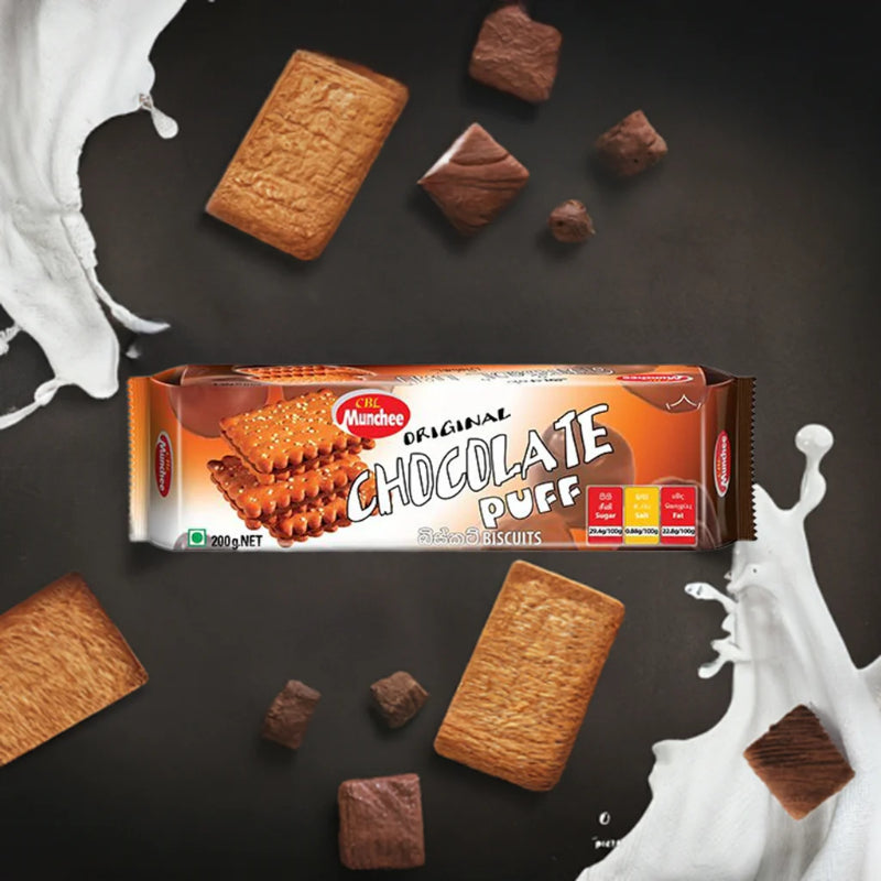 Munchee Chocolate Puff Biscuits