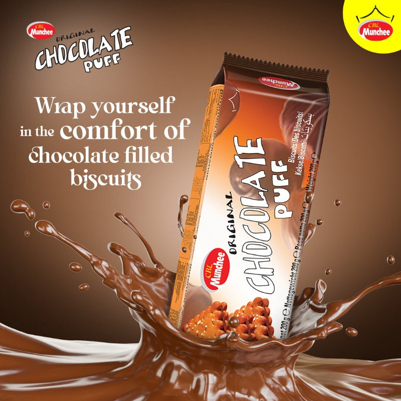 Munchee Chocolate Puff Biscuits