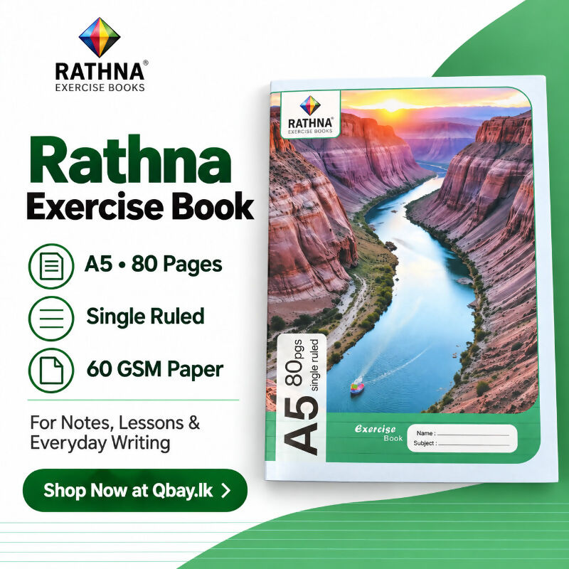 Rathna A5 Single Ruled Exercise Book – 80 / 120 / 160 / 200 Pages | School & Everyday Writing