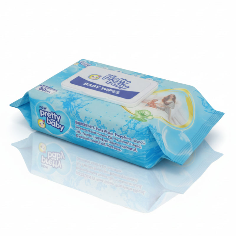 Pretty Baby Wet Wipes - (80 Wipes)