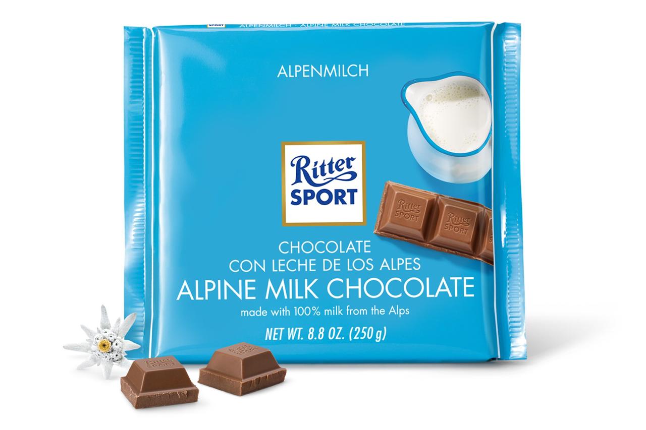 Ritter Sport Alpine Milk Chocolate - 100g