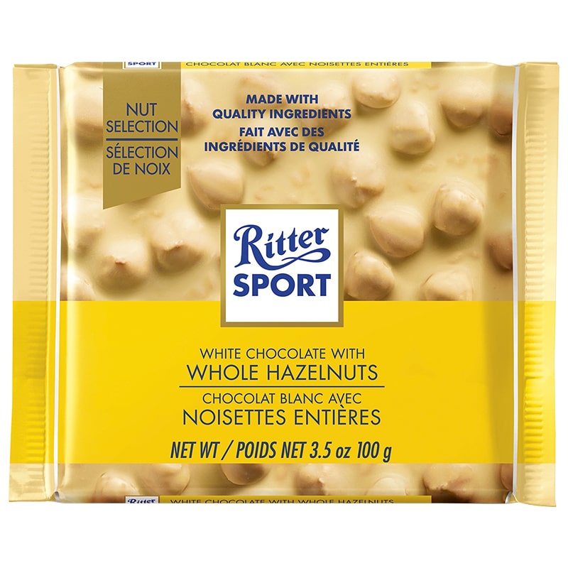 Ritter Sport White Whole Hazelnuts Chocolate - 100g