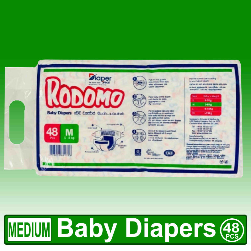 ரோடோமோ பேபி டயப்பர்கள் - 48 பிசிக்கள்