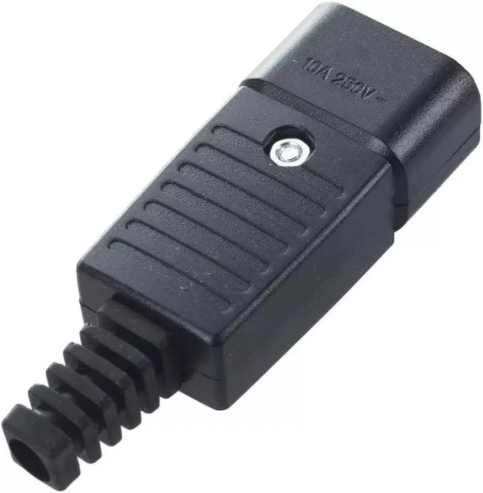 Rice Cooker Parts Power Cord Plug Male and Female 3pin Connector 1pair 10A 230v-250v plastic - 1Pcs