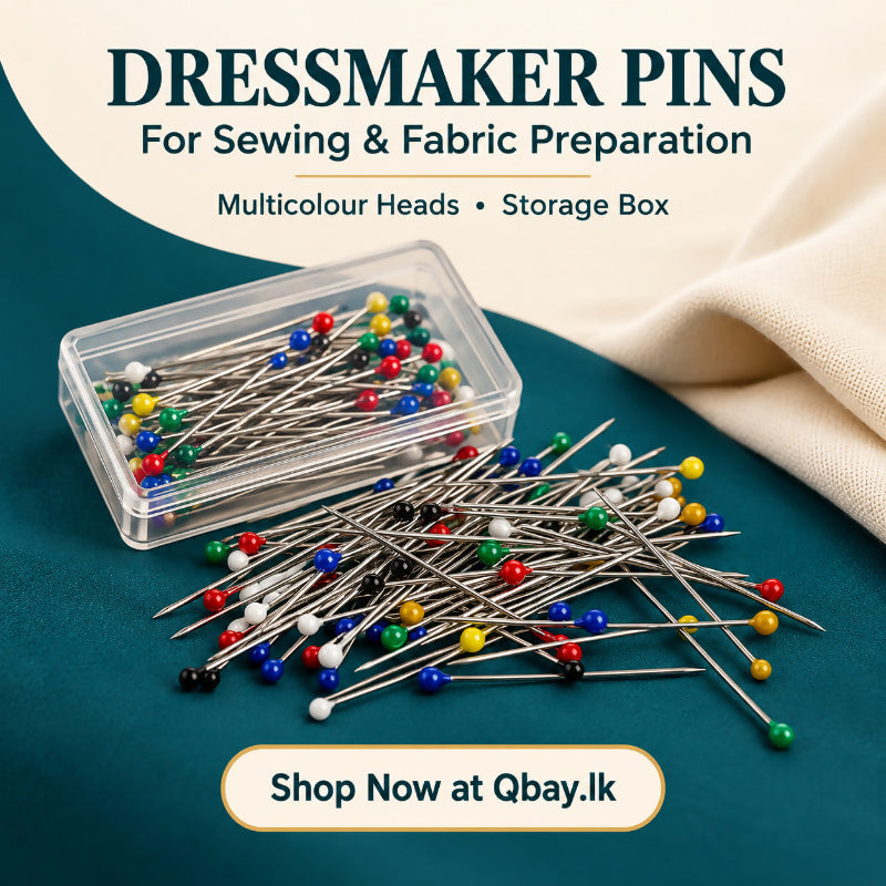 Multicolour Ball-Head Dressmaker Pins – 1 Inch with Storage Box | Sewing & Tailoring Accessories