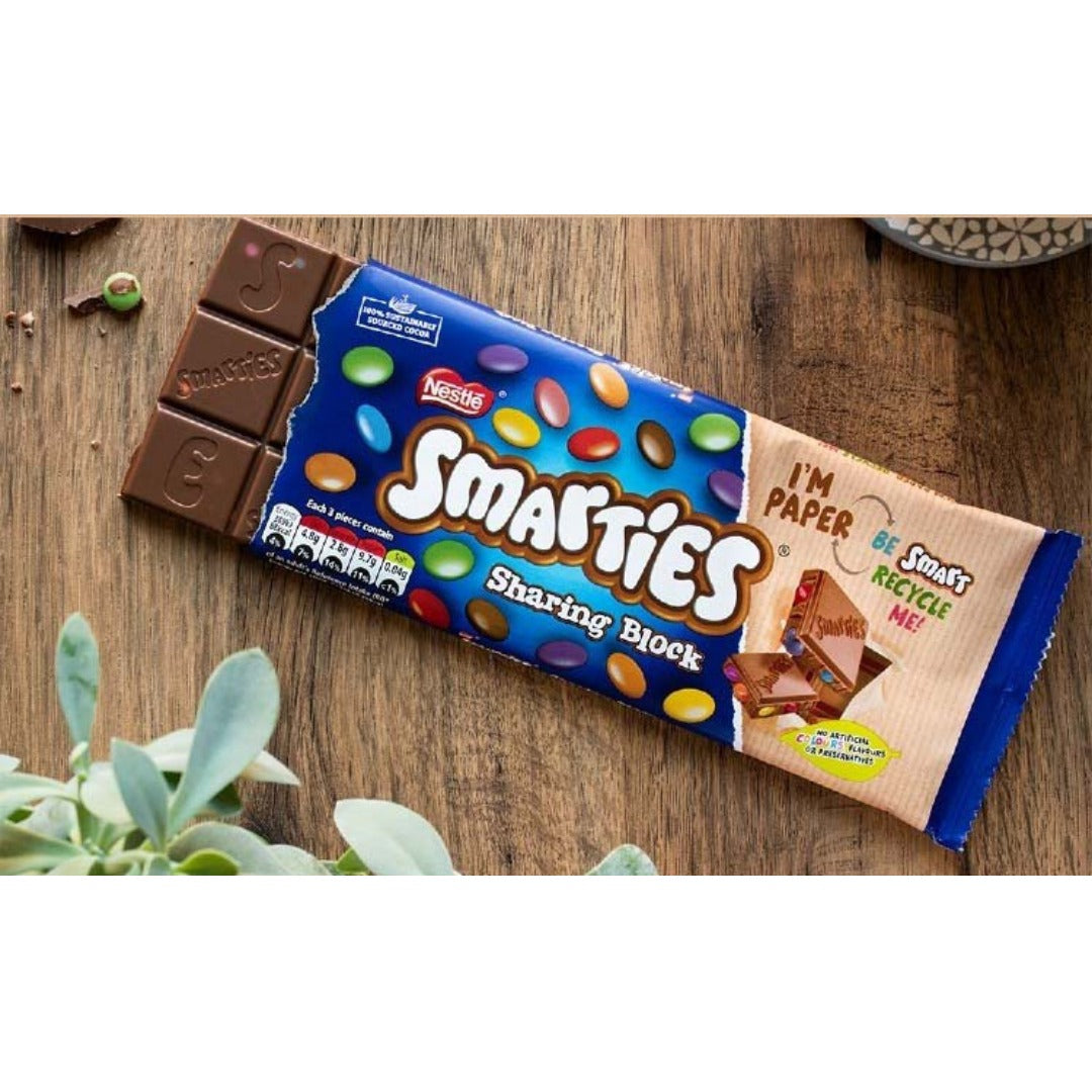 SMARTIES Milk Sharing Block Chocolate - 100g