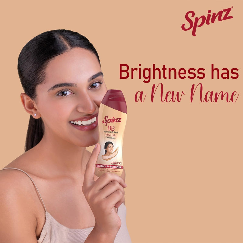 Spinz BB Brightening & Beauty Face Talc (Natural Beige) – 35g
