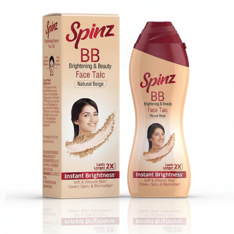 Spinz BB Brightening & Beauty Face Talc (Natural Beige) – 35g