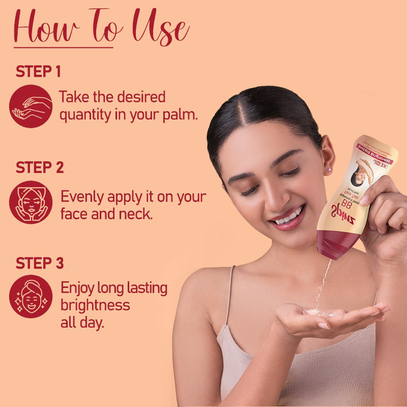 Spinz BB Brightening & Beauty Face Talc (Natural Beige) – 35g