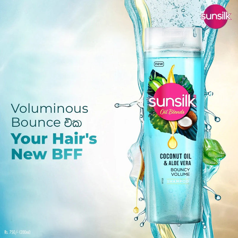 Sunsilk Coconut Oil & Aloe Vera Bouncy Volume Shampoo - 200ml
