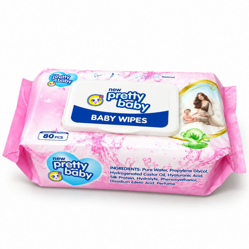 New Pretty Baby Wet Wipes – 80 Wipes