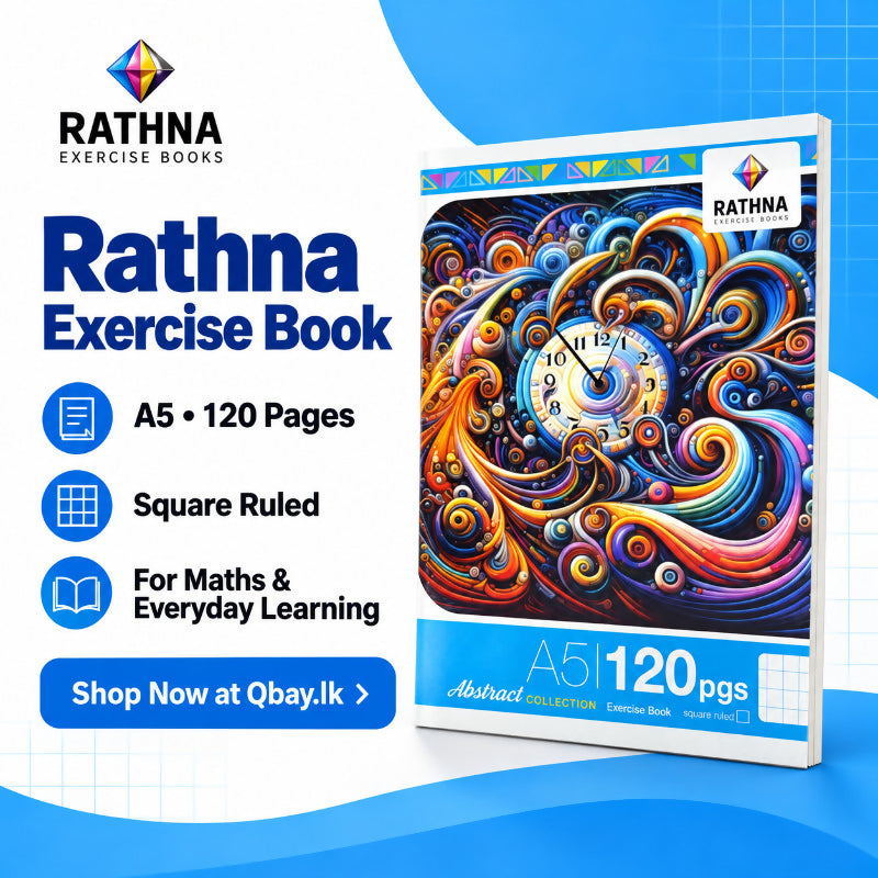 Rathna A5 Square Ruled Exercise Book – 120 / 160 / 200 Pages | Mathematics & School Stationery