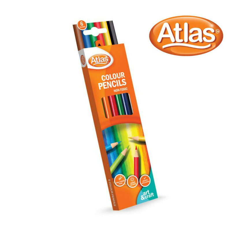 Atlas Colour Pencils - 6 Colours