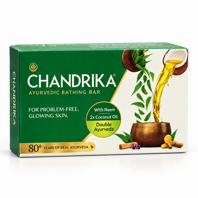 Chandrika Ayurvedic Bathing Bar with Neem & Coconut Oil – 70 g