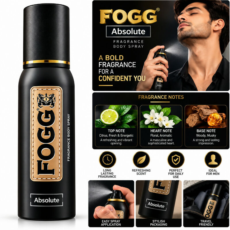 FOGG Absolute Fragrance Body Spray – 150ml | Premium Everyday Fragrance for Men