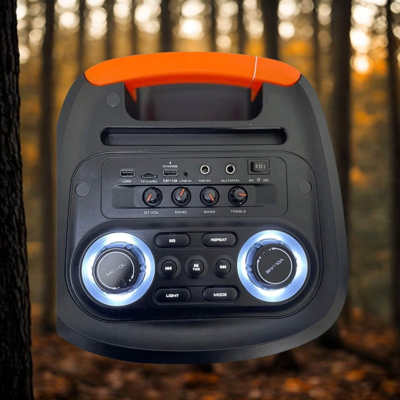 EDEN ED-1016 Party Speaker Portable 120W Bluetooth Speaker with 10" Woofer & 2 Wireless Mics