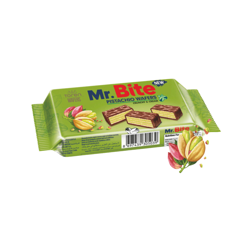 Mr Bite Coated Wafers With Pistachio Cream Chocolate - 32g