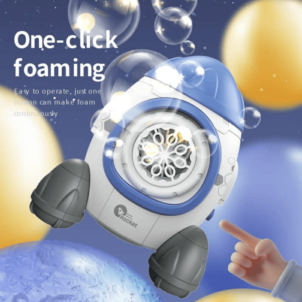 Automatic Rocket Bubble Maker Blower for Kids 3+