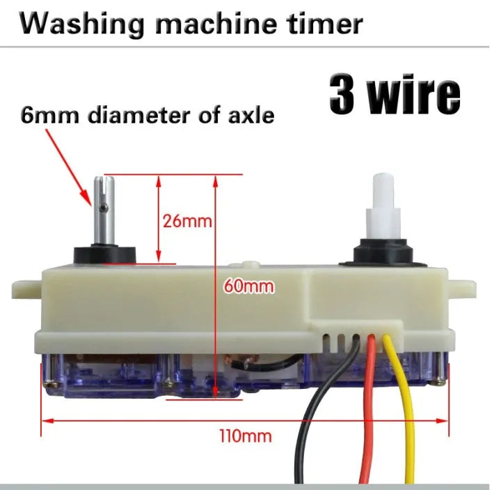 LG Semi Automatic Washing Machine Double Wash Timer (3 Wires) - 1Pcs