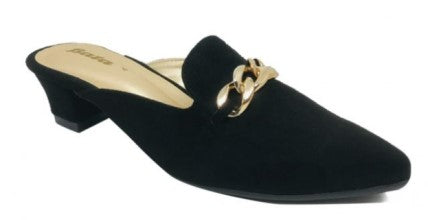 Bata black mule with chain – Sienna