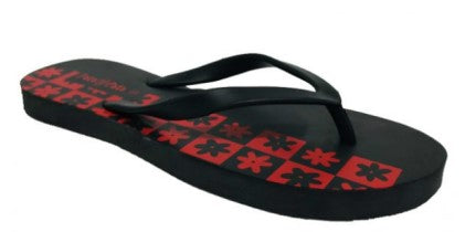 படா படா படா பெண்களுக்கான சிவப்பு பூ ஃபிளிப் ஃப்ளாப் - இளஞ்சிவப்பு