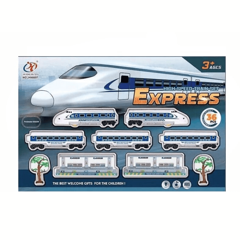 Battery Operated 37 PCS High Speed Train set (3+)