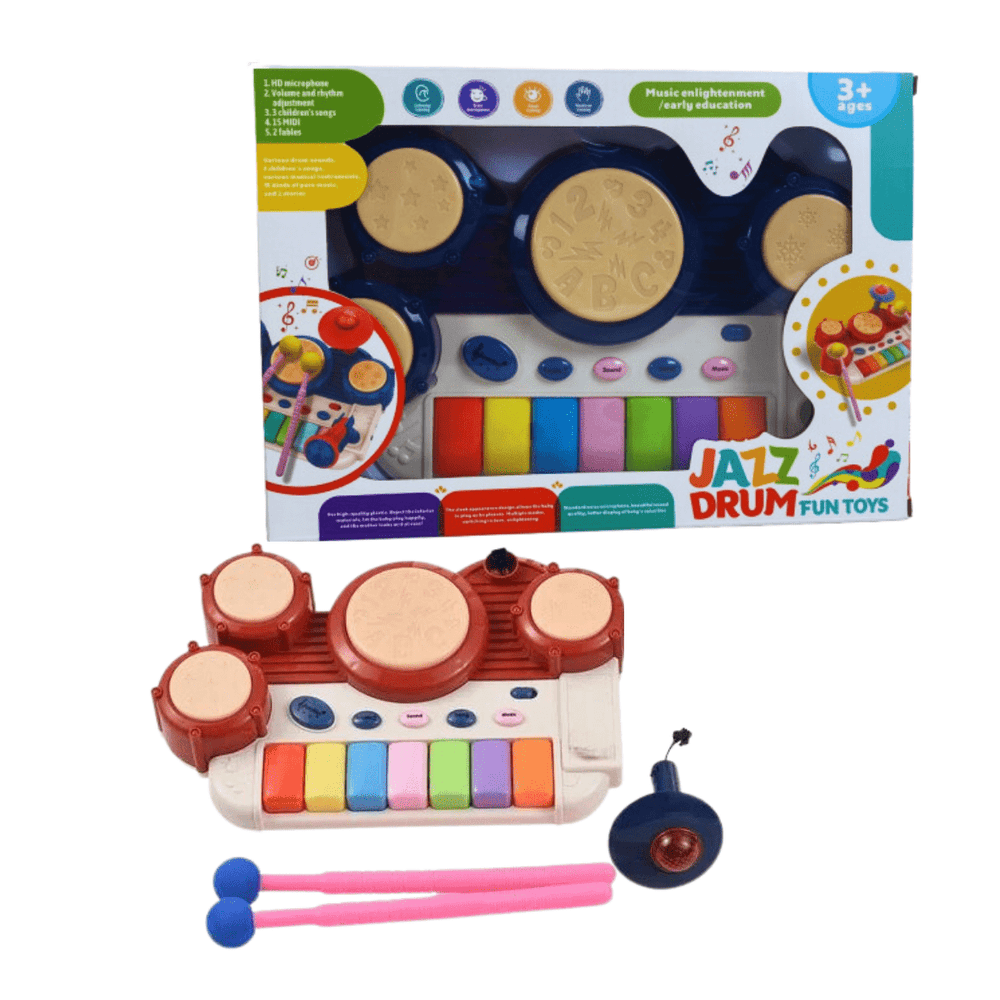 Battery Operated Jazz Drum Set for Kids (3+)