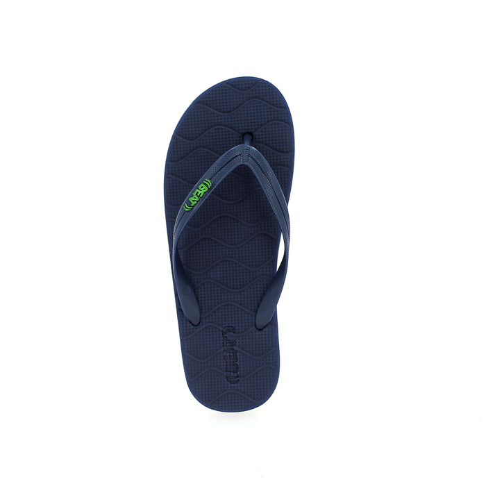 Beat Men Rounded Slippers Aqua , Dark Blue , Black