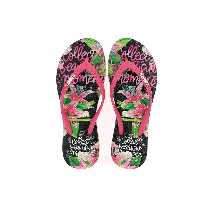 Beat Women Casual Flats Flip Flops Pink , Dark Blue , Lime , Black, Black/Sliver